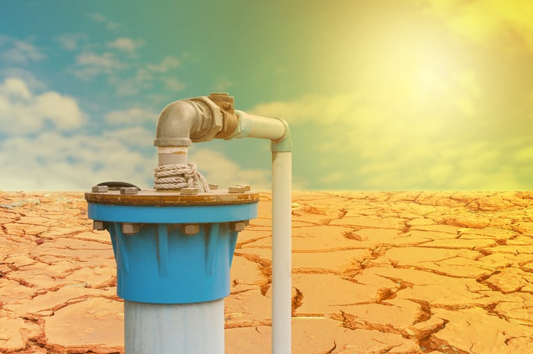 Drilling artesian wells and supplying water with PVC pipes. Electric artesian well pumping system to solve drought problems.