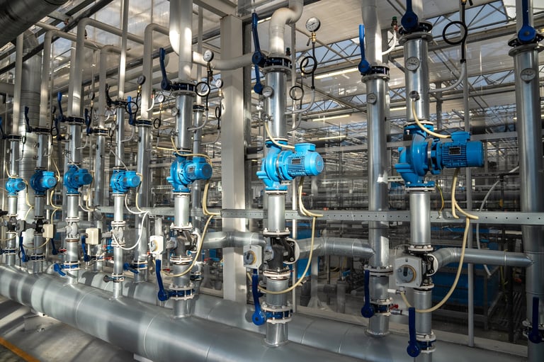 Heating and water supply system with steel pipe framework